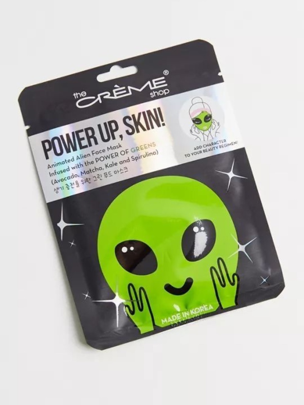 New! The Creme Shop Power Up, Skin! Animated Alien Face Mask